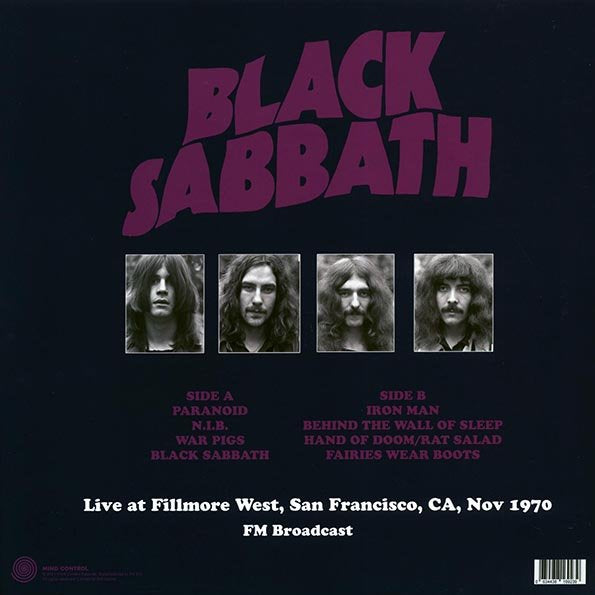 Live At Fillmore West, San Francisco, CA, Nov 1970 FM Broadcast- Black Sabbath