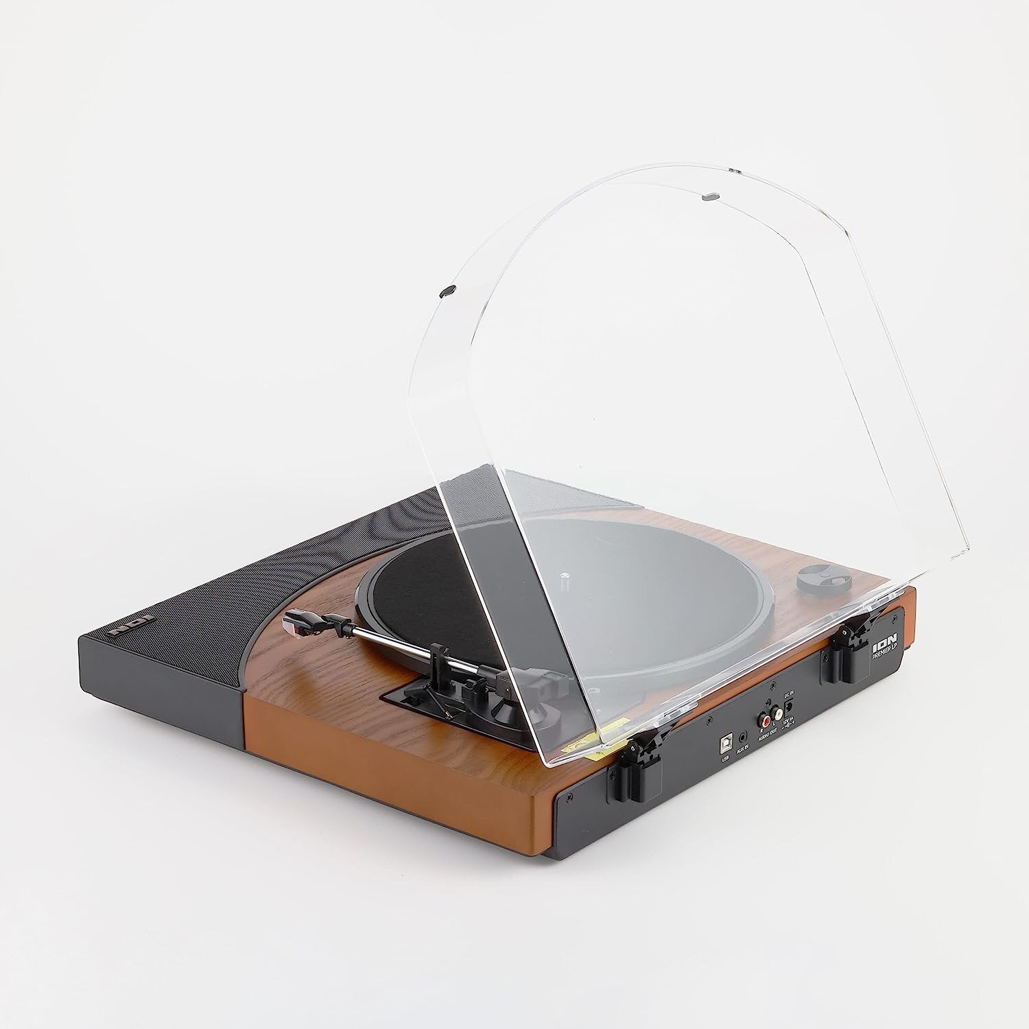 ION IT94WD Premier LP Bluetooth Wireless USB Turntable (Brown)