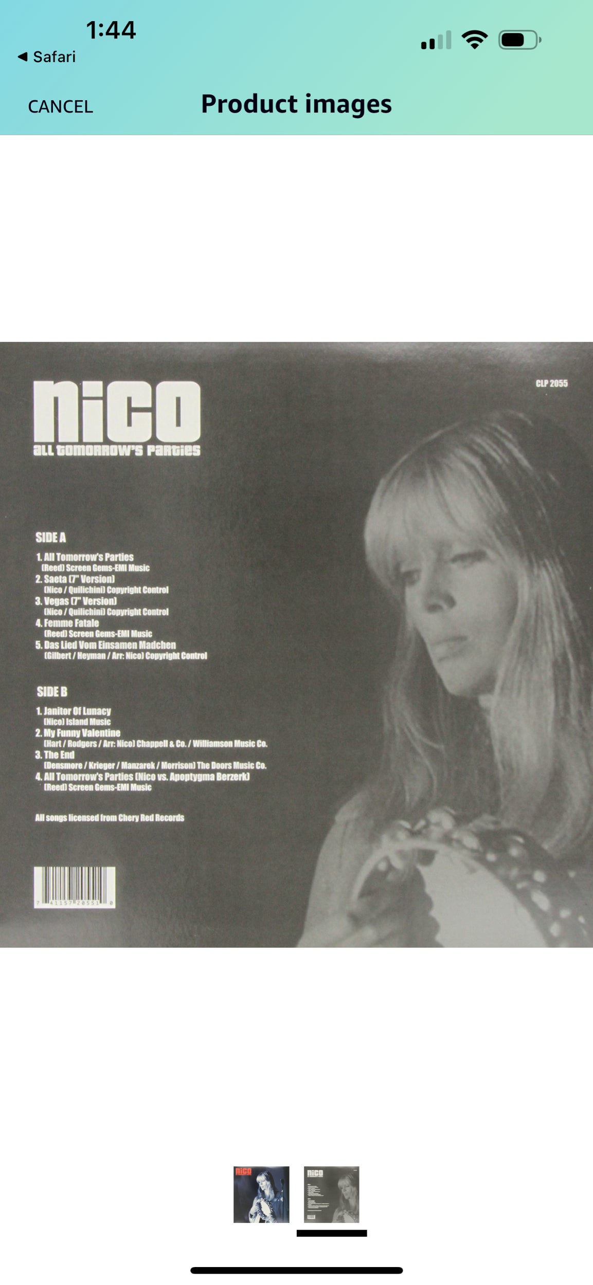 All Tomorrow’s Parties- Nico